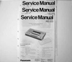 Panasonic RQ-J33 Stereo Cassette Player Service Manual Schematics Parts Lists. Fixed Price $8.55.