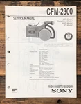 Sony CFM-2300 Radio Cassette Service Manual *original*. Fixed Price $14.97.