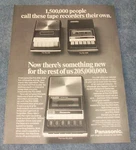 1973 Panasonic Tape Recorders Vintage Ad "1,500,000 People Call These...". Fixed Price $12.99.