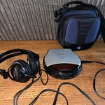 Vintage 1998 Aiwa XP-570 Disc Player Sony MDR-V150 Headphones Body Glove Case. Fixed Price $39.99.