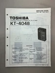 Toshiba KT-4048 Original Service Manual Free Shipping. Fixed Price $14.00.