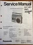 Panasonic RX-1461 Mw Sw Radio Cassette Recorder Original Service Repair Manual. Fixed Price $14.94.