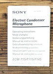 Sony ECM-T15 ECM-T115 ECM-T145 Microphone Owner / User Manual *original*. Fixed Price $14.97.