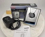Vintage Sanyo M-1280C Compact Cassette Recorder Adapter Voice Activated Tape. Fixed Price $25.95.