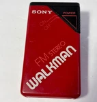 Sony SRF-20W Walkman Stereo Fm Radio Red Tested And Working. Fixed Price $30.00.
