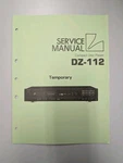 Luxman DZ-112 Compact Disc Player Service Manual D-5066. Fixed Price $54.95.