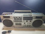Rare Vintage 80'S Hitachi TRK-W2 Boombox Removable Walkman Cassette Player Radio. Fixed Price $449.00.