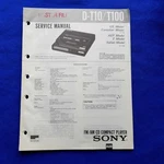 Sony D-T100 Service Manual Original Paper Oem Repair Guide Usa. Fixed Price $29.95.
