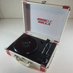 Rock Rolla Premium Portable Turntable With Bluetooth Beige/red. Fixed Price $49.99.