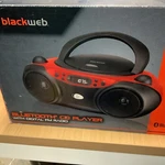 Blackweb BWA17AA003RS Mini Boombox Cd-bluetooth-radio-aux+cord-red-tested,. Fixed Price $18.89.