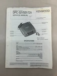 Kenwood DPC-321 521 721 Original Service Manual Free Shipping. Fixed Price $14.00.