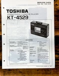 Toshiba Model KT-4529 Cassette Service Manual *original*. Fixed Price $14.97.