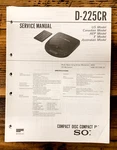 Sony D-225CR Cd Player / Discman Service Manual *original*. Fixed Price $19.97.