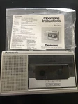 Retro Panasonic Portable Desktop Cassette Voice Recorder/player Nos Dictation. Fixed Price $89.00.