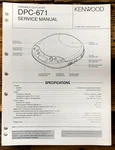 Kenwood DPC-671 Cd Player Service Manual *original*. Fixed Price $14.97.