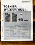 Toshiba Model KT-4085 KT-V580 Cassette Service Manual *original*. Fixed Price $14.97.