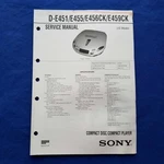 Sony D-E451 D-E455 D-E456CD D-E459CK Service Manual Original Paper Oem Repair Gu. Fixed Price $29.95.
