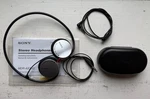 Sony MDR-AS30G Active Style Stereo Headphones Behind The Neck Silver/black. Fixed Price $48.95.