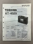 Toshiba KT-4529 Original Service Manual Free Shipping. Fixed Price $14.00.