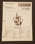 Sanyo M-G98D Stereo Radio Cassette Player, Service Manual. Japan 1984. Fixed Price $14.99.