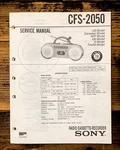 Sony CFS-2050 Radio / Stereo Service Manual *original*. Fixed Price $19.97.