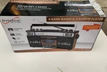 Open Box Supersonic SC-3200 Retro Boom Am/fm/ 4-BAND Radio & Cassette Player. Fixed Price $46.97.