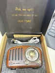 Greadio Vintage Retro Radio Bluetooth Speaker Wood Fm Wireless Charger MP3. Fixed Price $36.99.