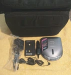 Aiwa XP-750 Portable Cd Player, CAP-6 Car Cassette Adapter, Storage Case. Fixed Price $39.99.