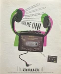 1994 Aiwa HS-TX646 Walkman Print Ad Turn Me On Retro 90S Portable Audio Decor. Fixed Price $8.99.