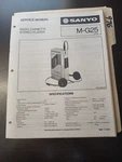 Sanyo M-G25 Service Manual Original Repair Book Radio Cassette Stereo Player. Fixed Price $49.99.