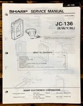 Sharp JC-136 Cassette Service Manual *original*. Fixed Price $14.97.