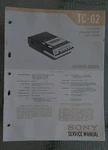 Sony Tc 62 Service Manual Schematic Tape Player Cassette Recorder Original Book. Fixed Price $19.99.