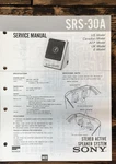 Sony SRS-30A Speaker Service Manual *original*. Fixed Price $19.97.