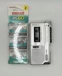Sony Microcassette-corder M-560V Handheld With 3 Maxell Micro-cassettes .. Fixed Price $75.00.