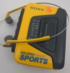 Sony Walkman Sports WM-AF59 Am/fm Cassette Yellow, Headphones Tested Works 100%. Fixed Price $159.99.