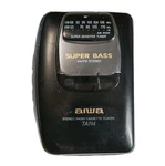 Vintage Aiwa Stereo Radio Cassette Player Super Bass HS-TA114W No Battery Cover. Fixed Price $9.74.
