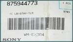 Pcs New And Genuine Sony 875944773 Ic LB1979VL-TLM Vintage Walkman Sealed Part. Fixed Price $12.00.