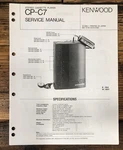 Kenwood CP-C7 Cassette Service Manual *original*. Fixed Price $24.97.