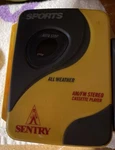 Cassette Player Am/fm Auto Stop Vintage Sentry WM500 Transparent. Fixed Price $46.00.