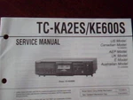User's Service Manual TC-KA2ES/KE600S Sterio Cassette Deck Sony Microfilm. Fixed Price $19.54.