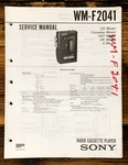 Sony WM-F2041 Radio Cassette Service Manual *original*. Fixed Price $24.97.