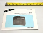 Manual Only For Realistic Personal Stero Cassette Player SCP-22. Fixed Price $15.03.