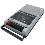 Silver Qfx RETRO-40 Shoebox Cassette Tape Recorder +aux/usb +built-in Mic. Fixed Price $39.90.