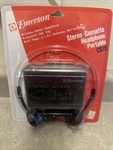 Vintage Emerson Portable Stereo Cassette Player Model NO.CS15 Black Retro,sealed. Fixed Price $59.99.