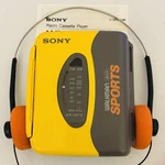 Sony Walkman WM-SXF10 Sports Yellow Cassette Player New Belts Reconditioned. Fixed Price $179.95.