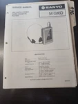 Sanyo G16D Service Manual Original Repair Book Mini Am/fm Radio Cassette Play. Fixed Price $49.99.