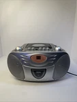 Jwin JX-CD428 Portable Stereo Gray Cd-casette-radio, With Cord Works. Fixed Price $65.50.