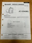 Sharp JC-534 Cassette Tape Player Service Manual Vintage Oem Diagrams. Fixed Price $14.99.