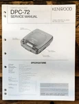 Kenwood DPC-72 Cd Player Service Manual *original*. Fixed Price $14.97.