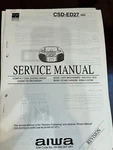 Aiwa CSD-ED27US CSD-ED27U(S) Repair Service Manual From Usa *original**. Fixed Price $19.99.